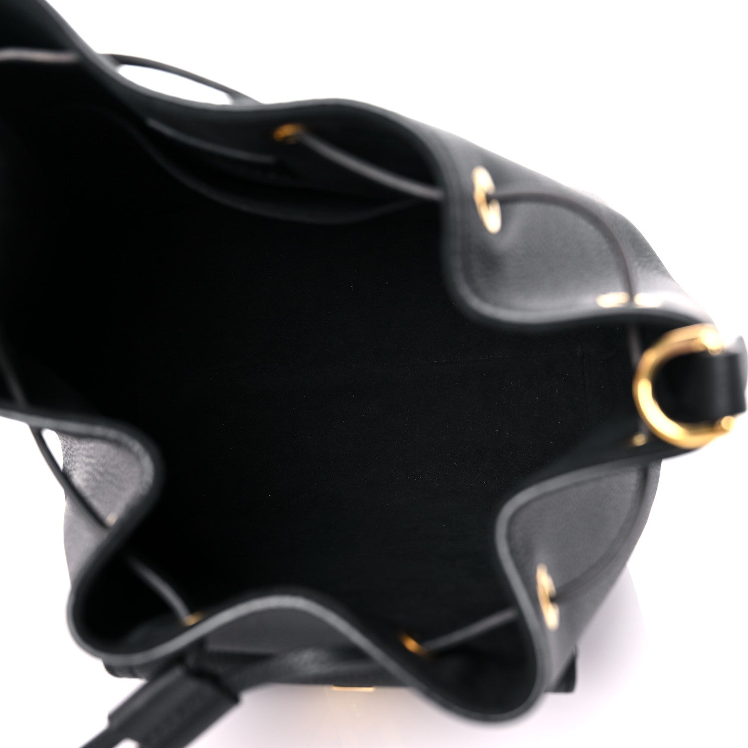 Louis Vuitton Calfskin Lockme Bucket MM Black 5 of 12