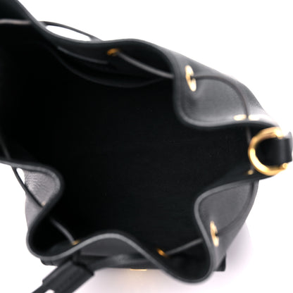Louis Vuitton Calfskin Lockme Bucket MM Black 5 of 12
