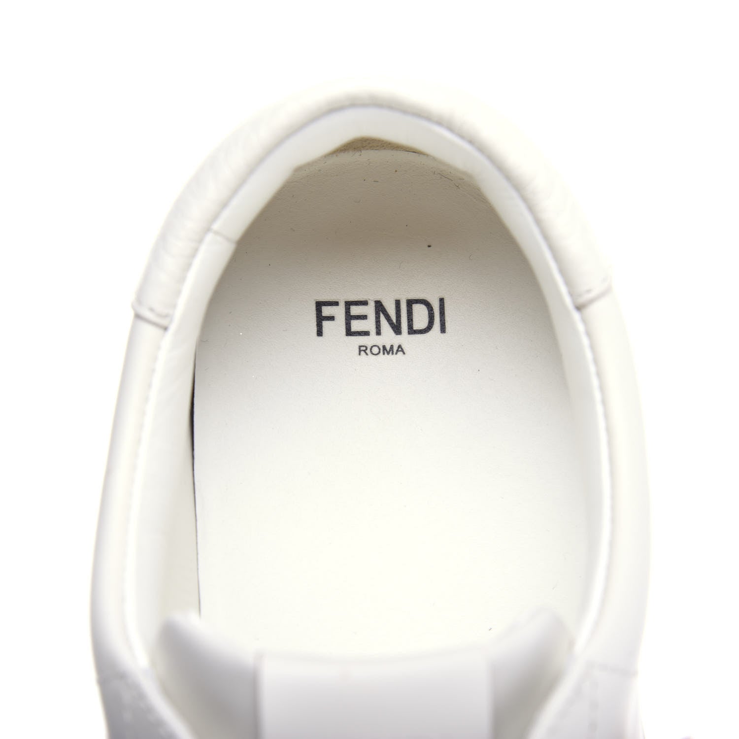 Fendi Vitello Shearling FF Velcro Slip On Sneakers 36 White 8 of 10