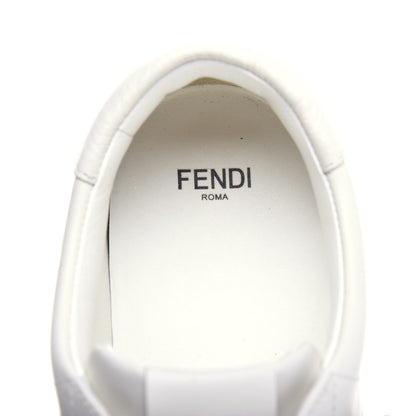Fendi Vitello Shearling FF Velcro Slip On Sneakers 36 White 8 of 10
