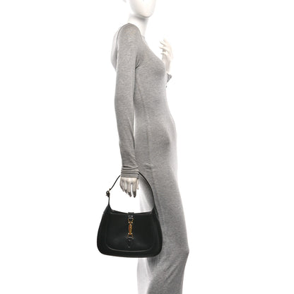 Gucci Boarded Dyana Lux Calfskin Small Jackie 1961 Hobo Black 2 of 10