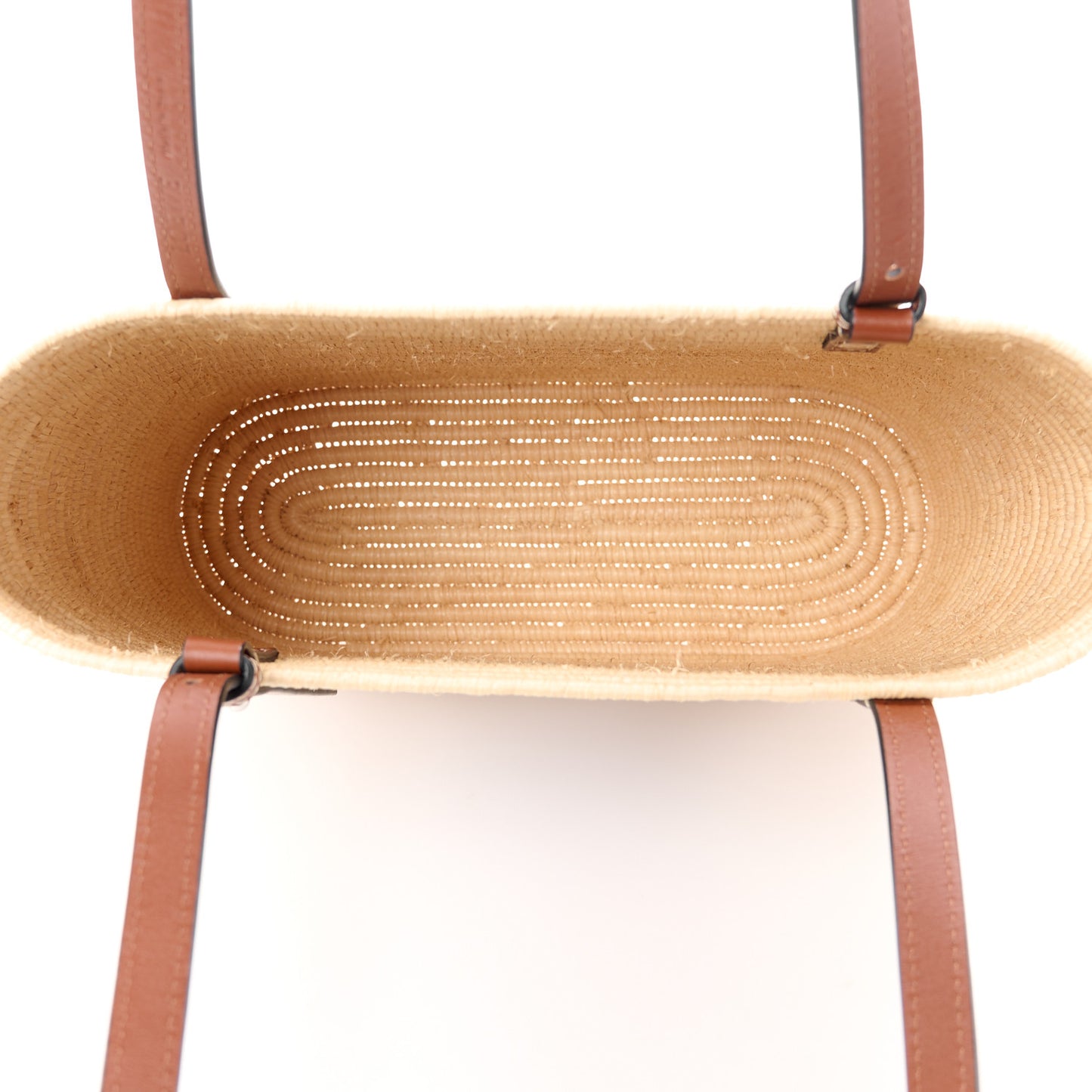 Raffia Small Square Basket Tote Bag Natural Tan