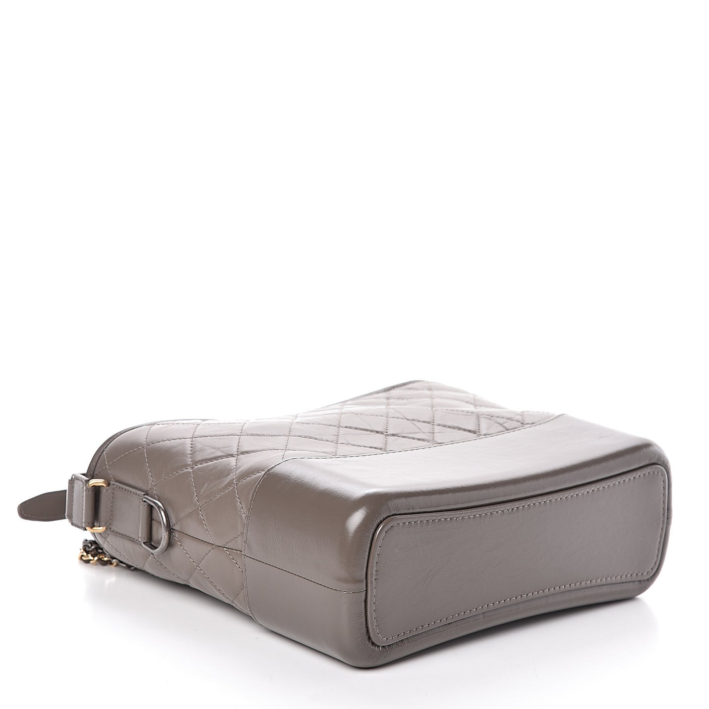 Aged Calfskin Quilted Medium Gabrielle Hobo Grey