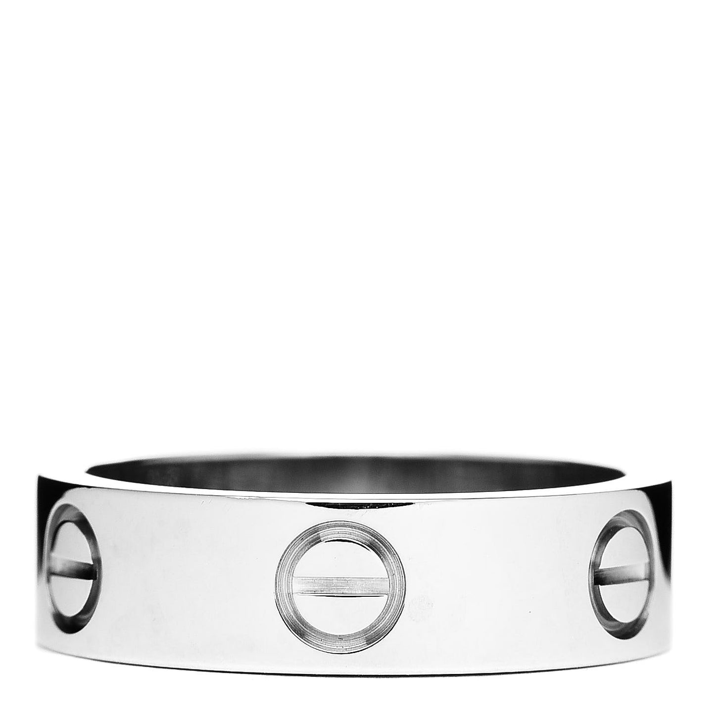 18K White Gold 5.5mm LOVE Ring 53 6.25