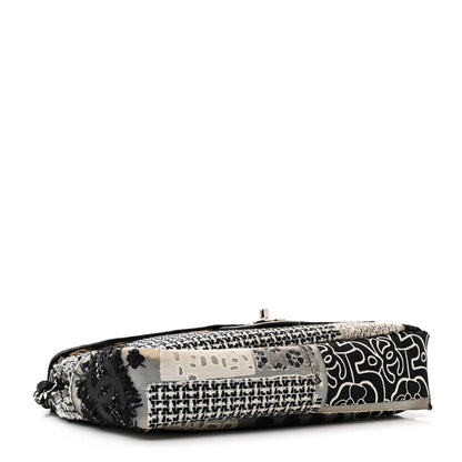Chanel PVC Tweed Patchwork Jumbo Single Flap Black 4 of 14