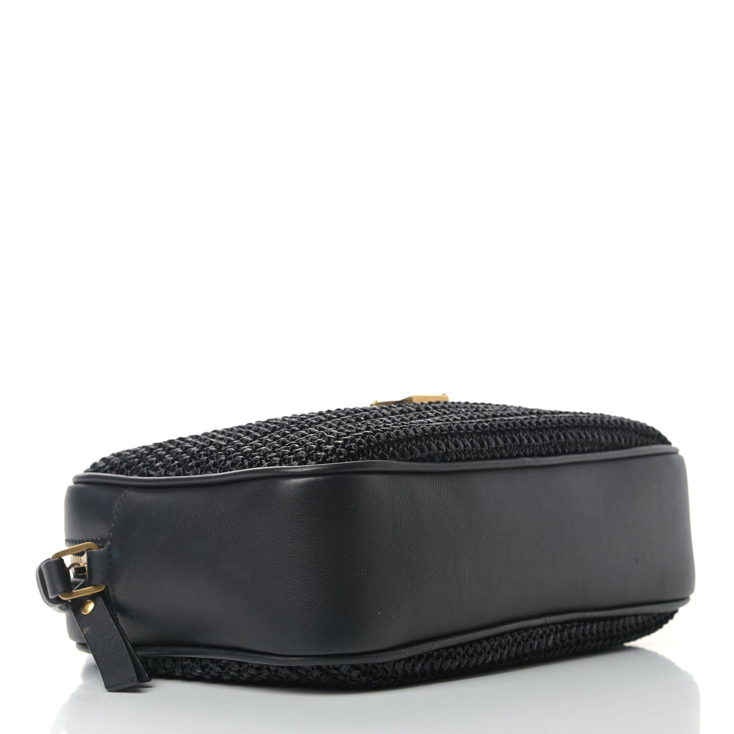 Saint Laurent Raffia Canvas Monogram Lou Camera Bag Black 4 of 11