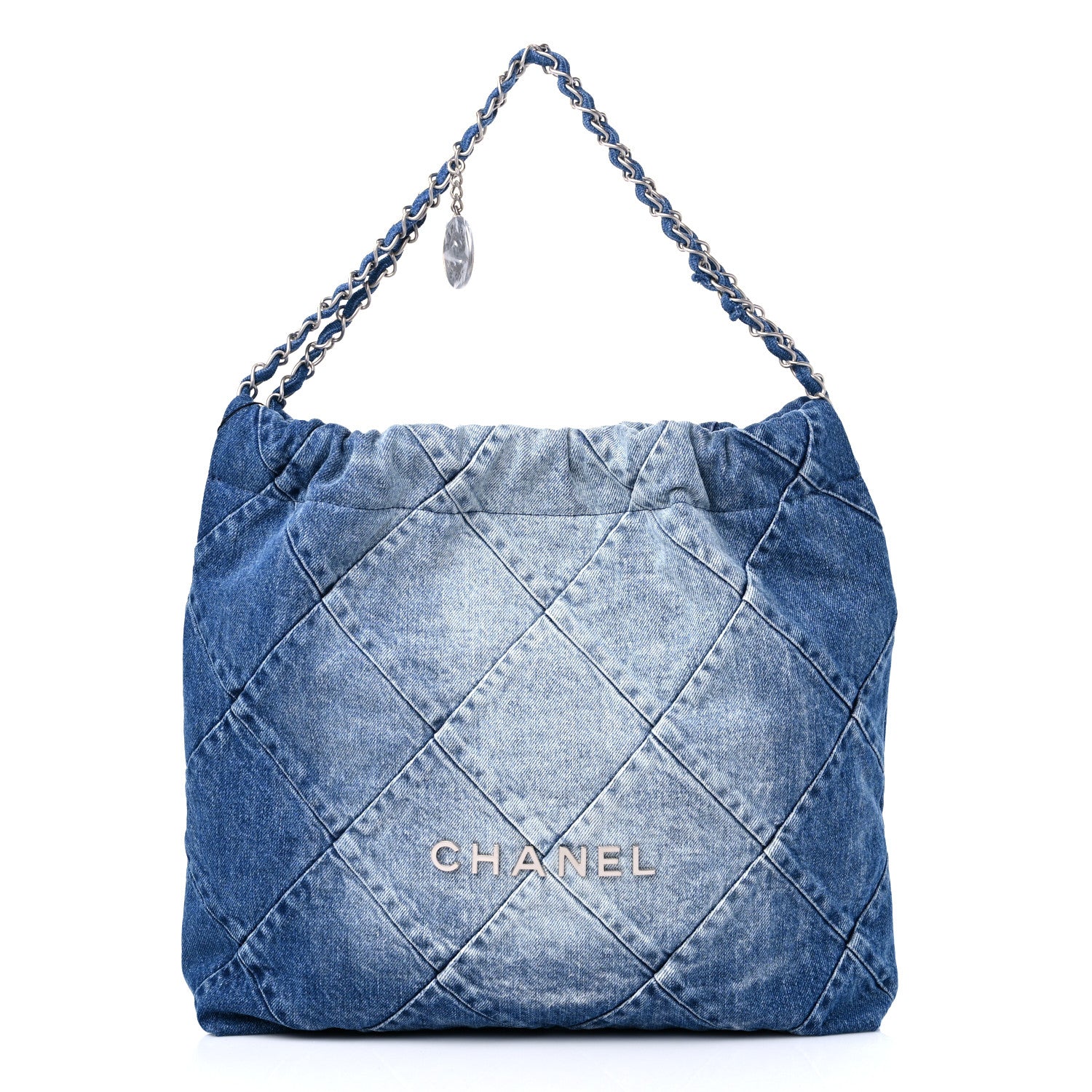 Chanel Denim Quilted Chanel 22 Blue 3 of 11
