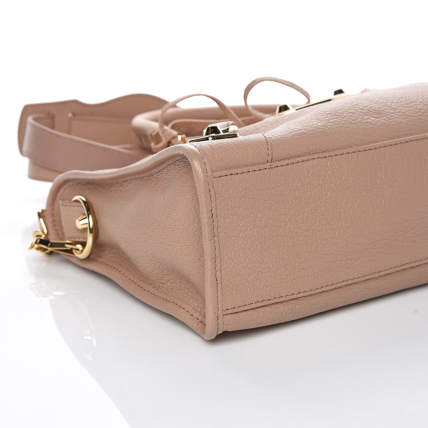 Chevre Gold Metallic Edge Hardware S City Rose Des Sables