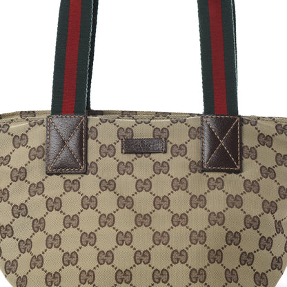 Gucci GG Monogram Small Web Handle Bucket Tote Dark Brown 9 of 9
