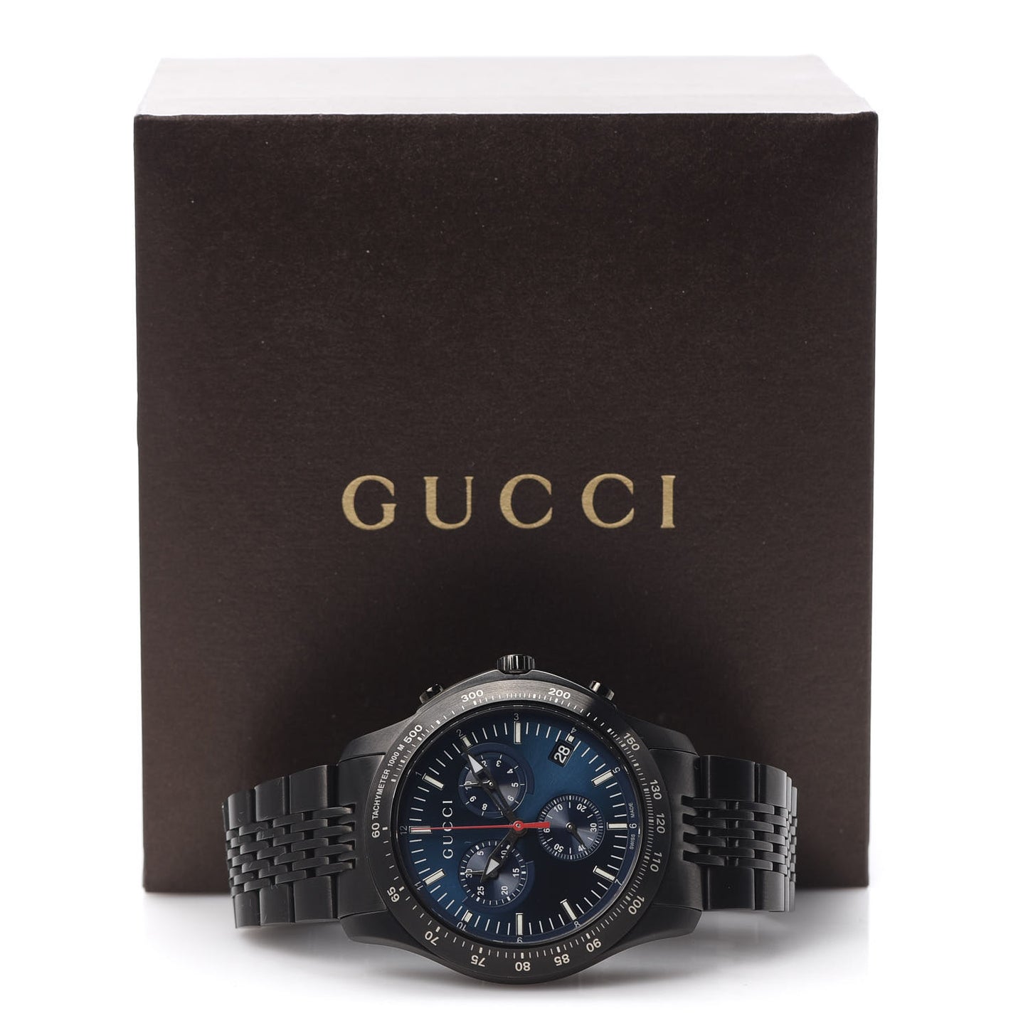 PVD Stainless Steel 44mm G-Timeless Chronograph Quartz Watch Blue