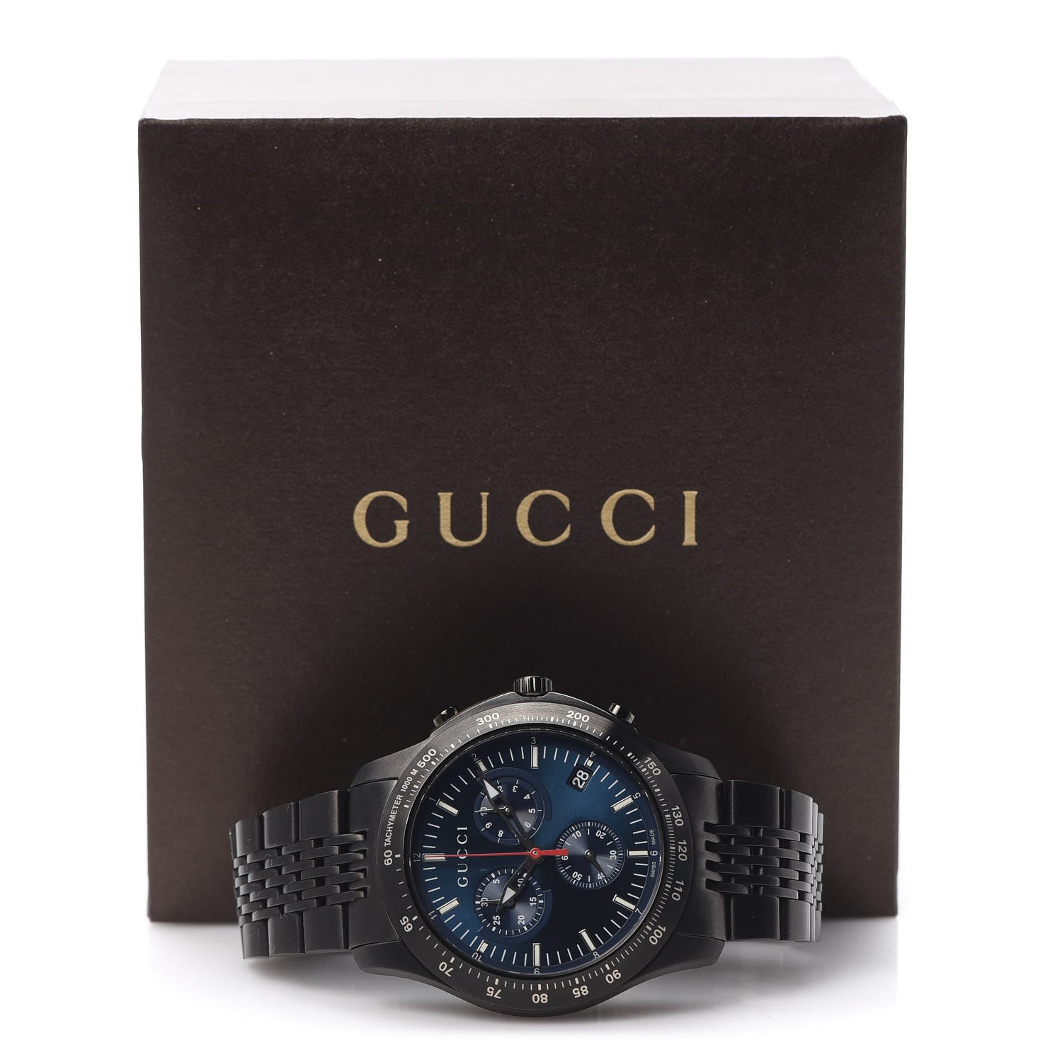 Gucci PVD Stainless Steel 44mm G-Timeless Chronograph Quartz Watch Blue 6 of 6