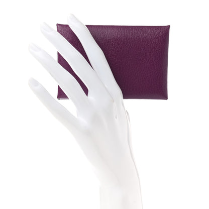 Hermes Chevre Mysore Calvi Card Case Anemone 2 of 7