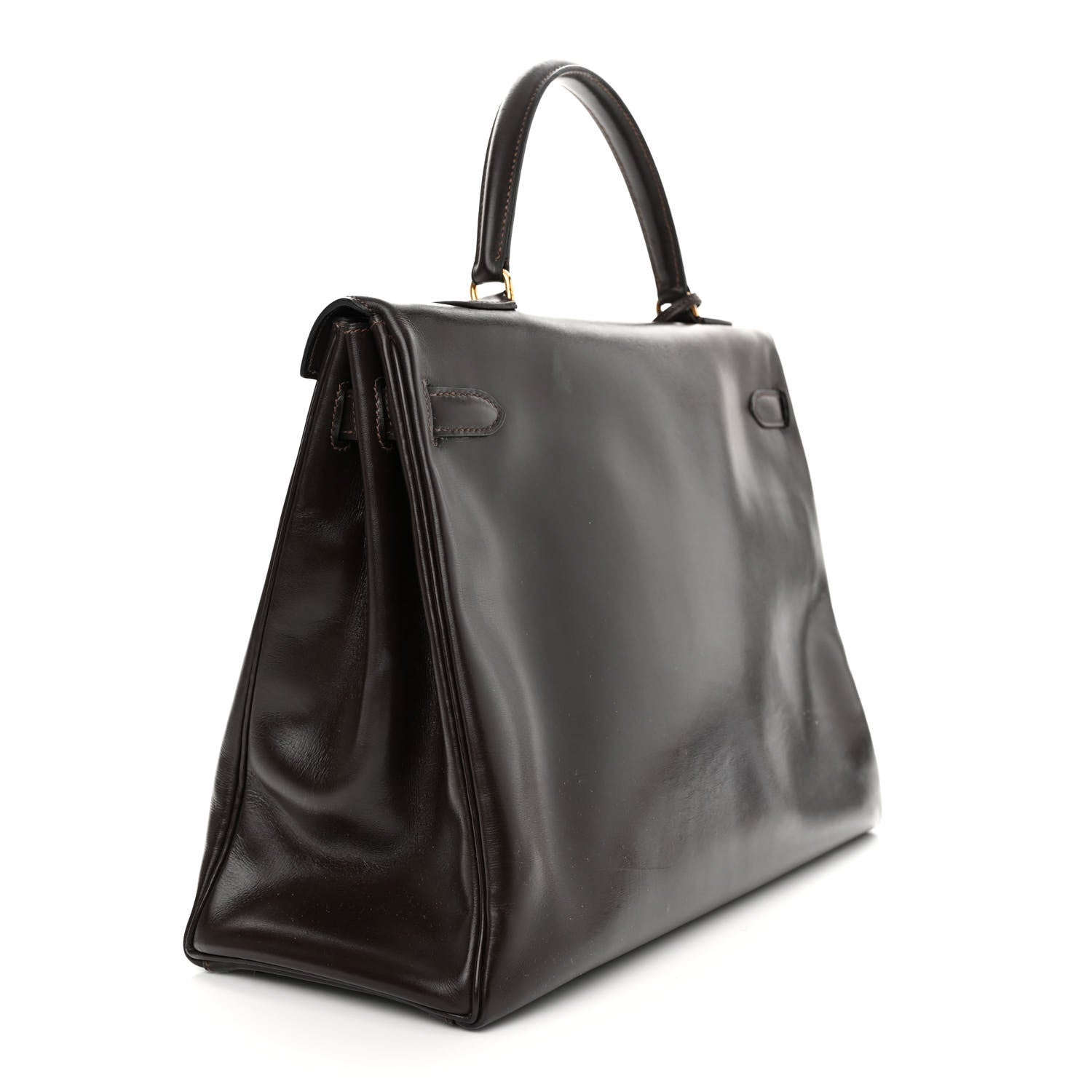Hermes Box Kelly Retourne 35 Chocolate 3 of 17