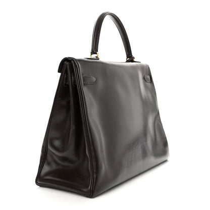 Hermes Box Kelly Retourne 35 Chocolate 3 of 17