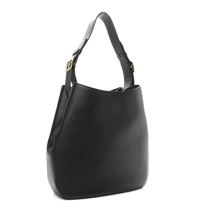 Burberry Grainy Calfskin Small Elmstone Hobo Black 3 of 10