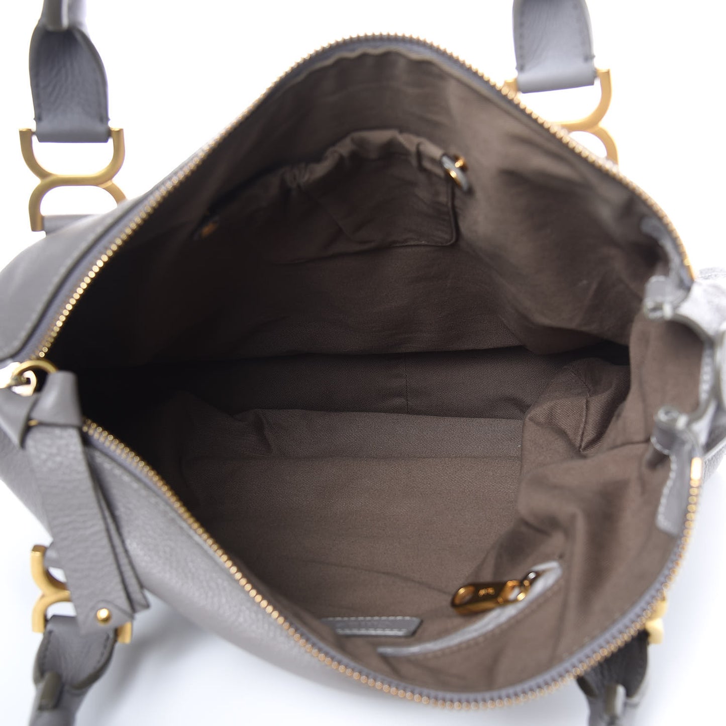 Calfskin Large Marcie Satchel Cashmere Grey