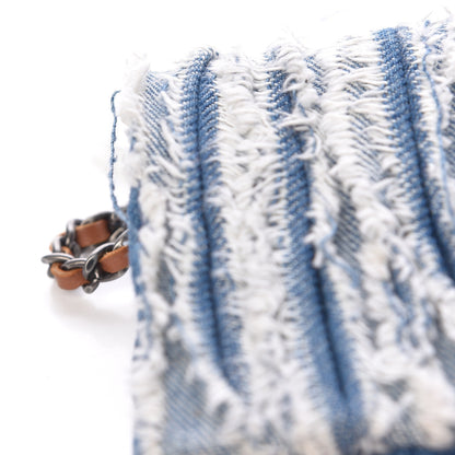 Chanel Denim Fringe Medium Single Flap Bag Blue 8 of 13