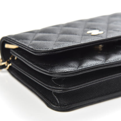 Chanel Caviar Quilted Mini Wallet On Chain WOC Black 9 of 10