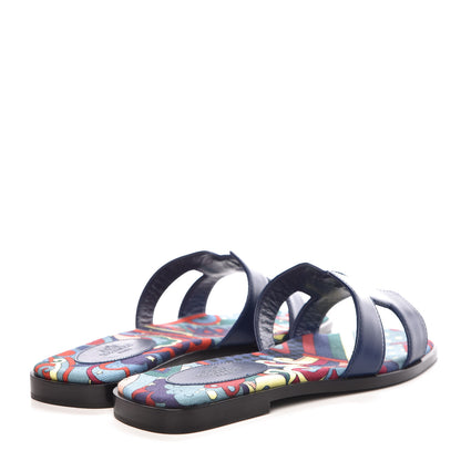 Hermes Swift Oran Sandals 36 Bleu Maritime 4 of 9