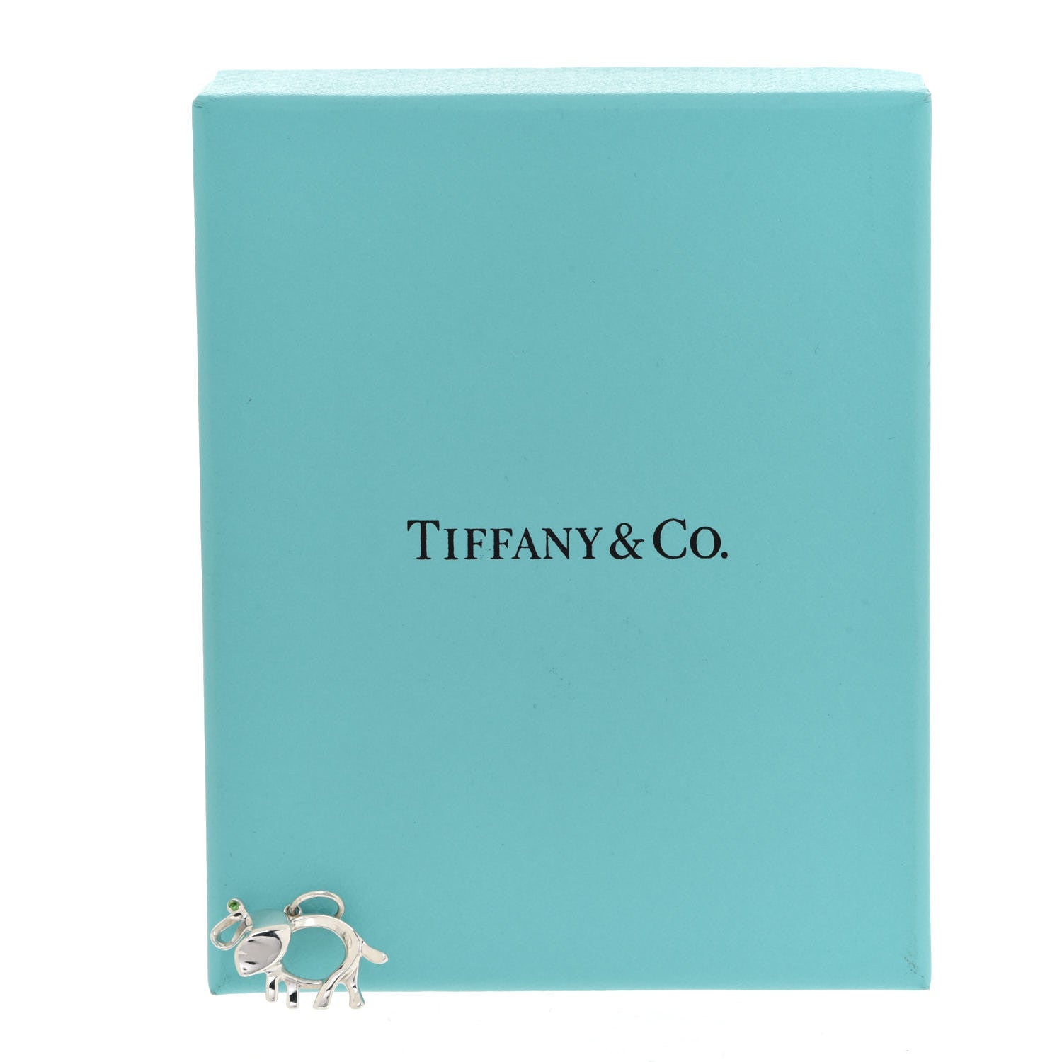 Tiffany Sterling Silver Tsavorite Save the Wild Elephant Charm 4 of 4