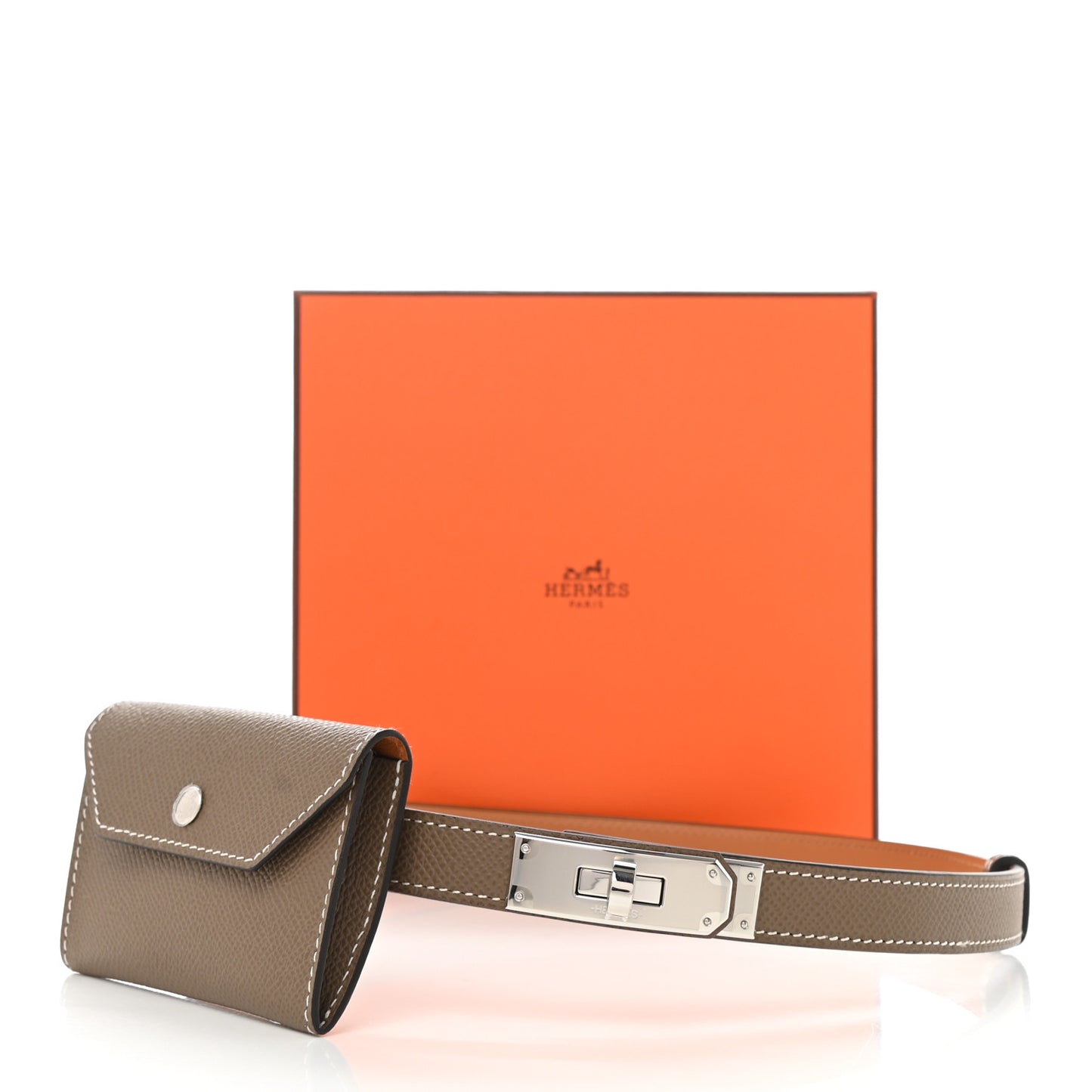 Epsom Kelly Pocket Belt Etoupe