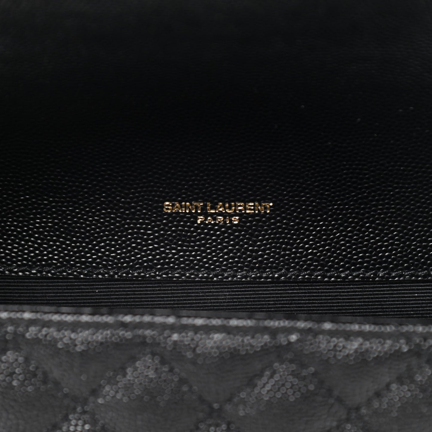 Grain De Poudre Textured Mixed Matelasse Triquilt Medium Monogram Satchel Black