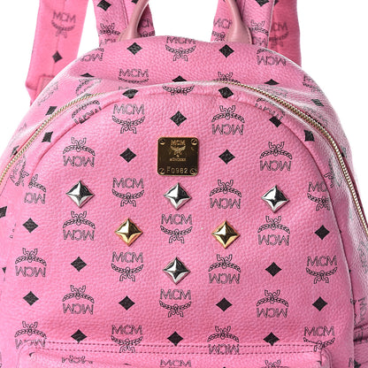 MCM Visetos Medium Sprinkle Stud Stark Backpack Pink 8 of 10