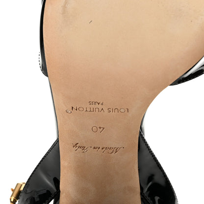 Louis Vuitton Patent Calfskin Shake Sandals 39 Black 7 of 9