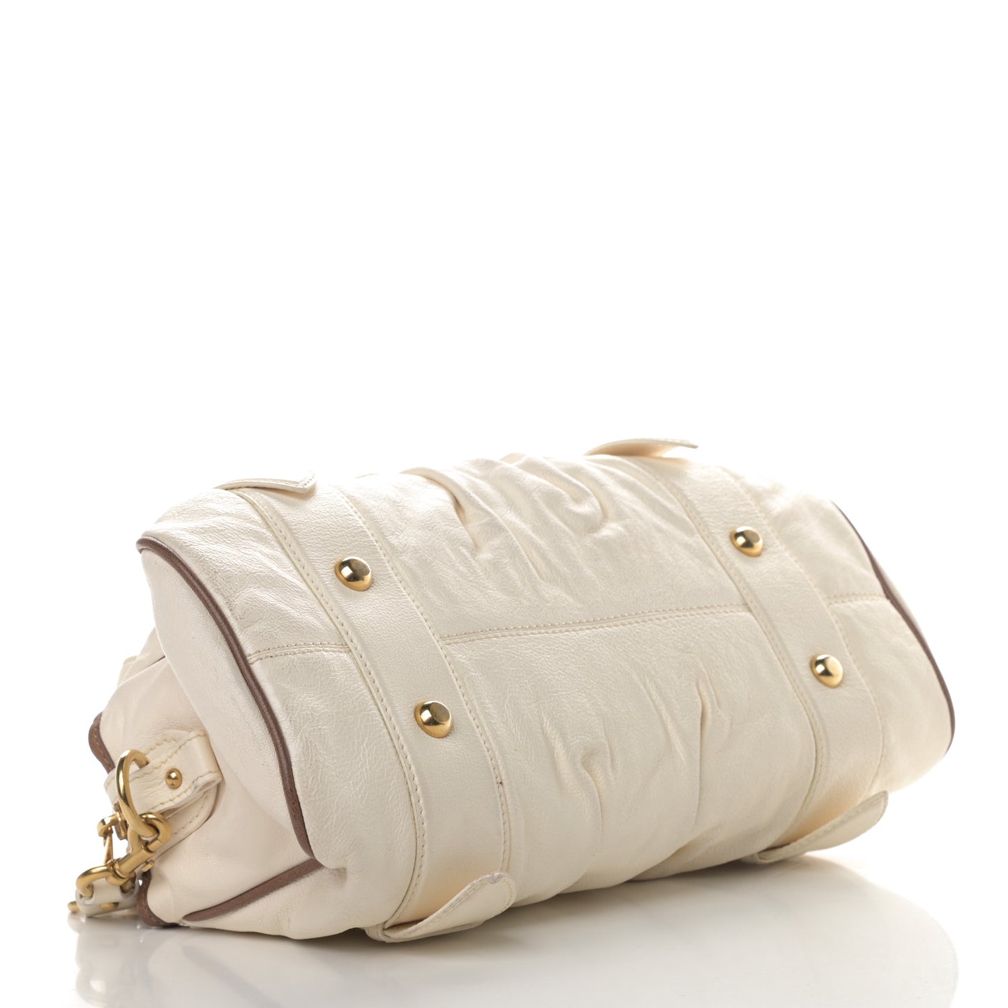Calfskin Bal Harbour Satchel Eggshell