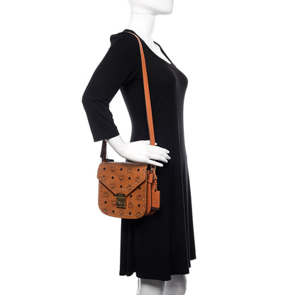MCM Visetos Studded Small Patricia Crossbody Bag Cognac 2 of 8