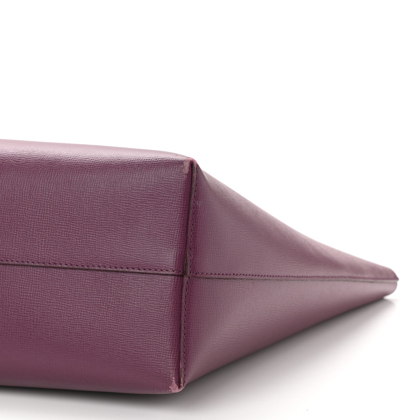 Grained Calfskin Small T Tote Bordeaux