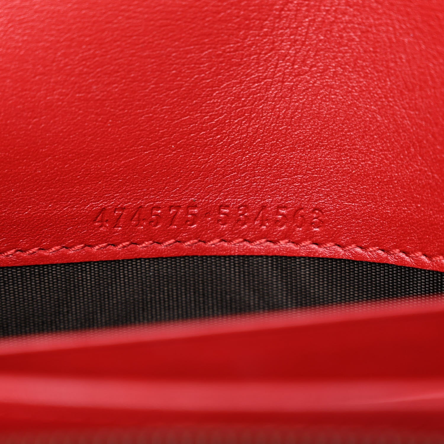 Gucci Calfskin Matelasse GG Marmont Chain Wallet Hibiscus Red 6 of 10