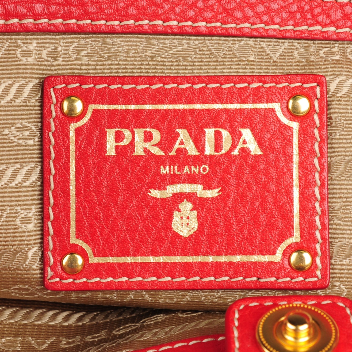 Prada Vitello Daino Hobo Rosso 6 of 9