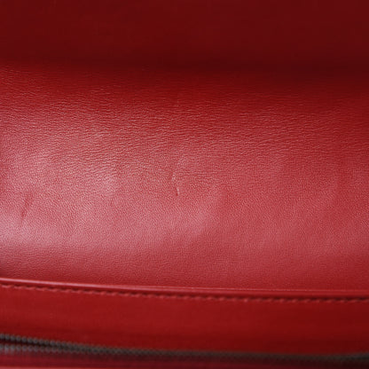 Gucci Calfskin Matelasse GG Marmont Chain Wallet Hibiscus Red 12 of 17