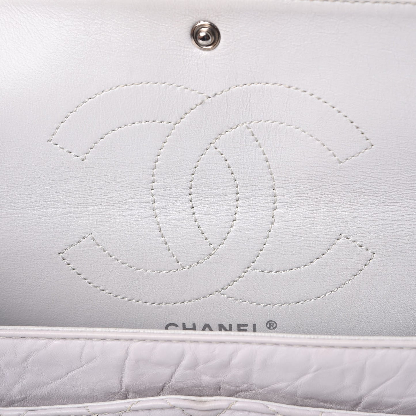 Aged Calfskin Quilted 2.55 Reissue 225 Flap Light Grey