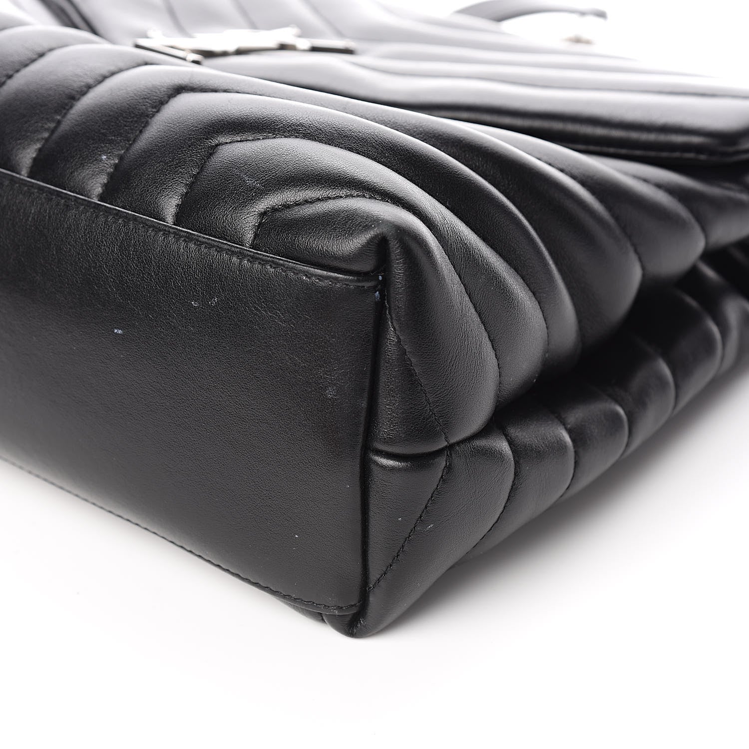Saint Laurent Calfskin Y Quilted Monogram Medium Loulou Chain Satchel Black 11 of 12