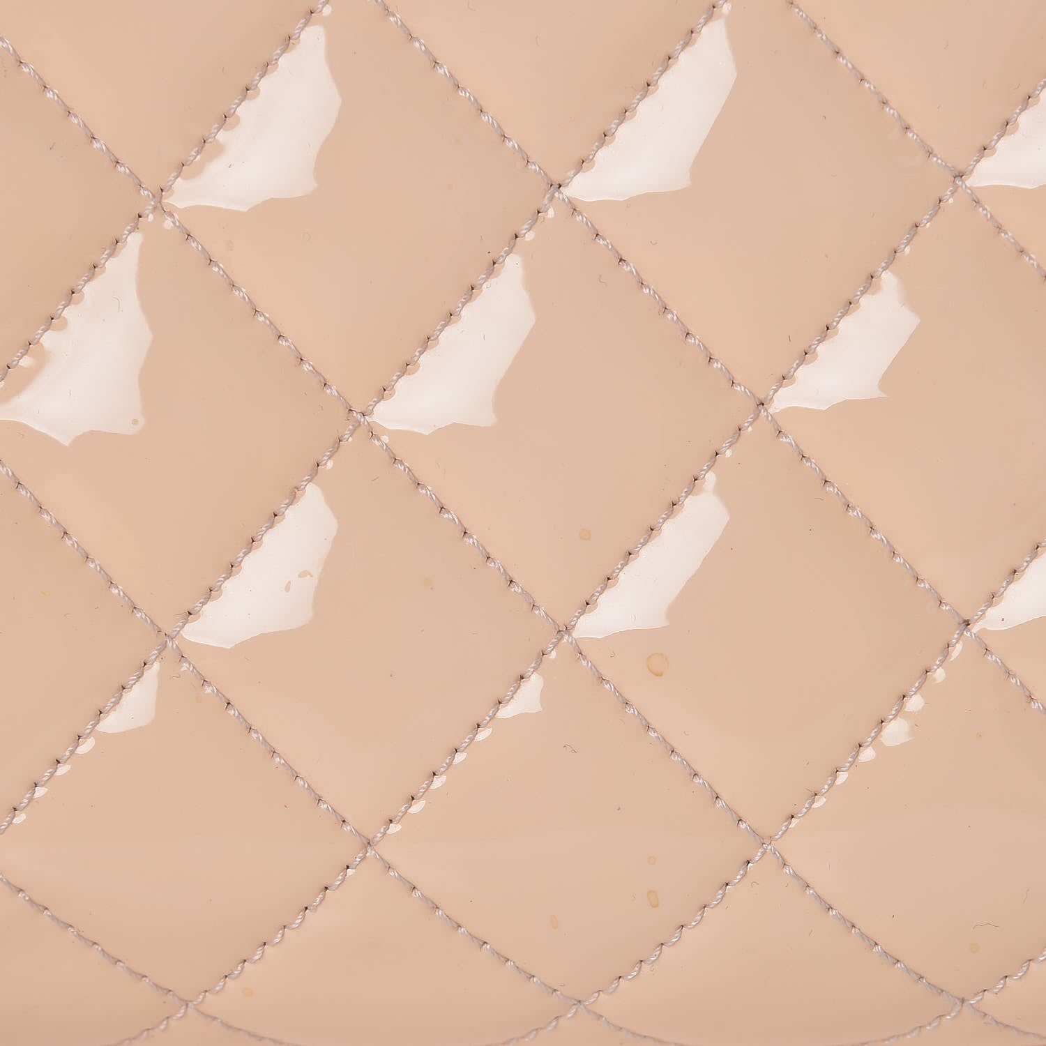 Chanel Patent Quilted Large Just Mademoiselle Bowling Bag Beige 9 of 11