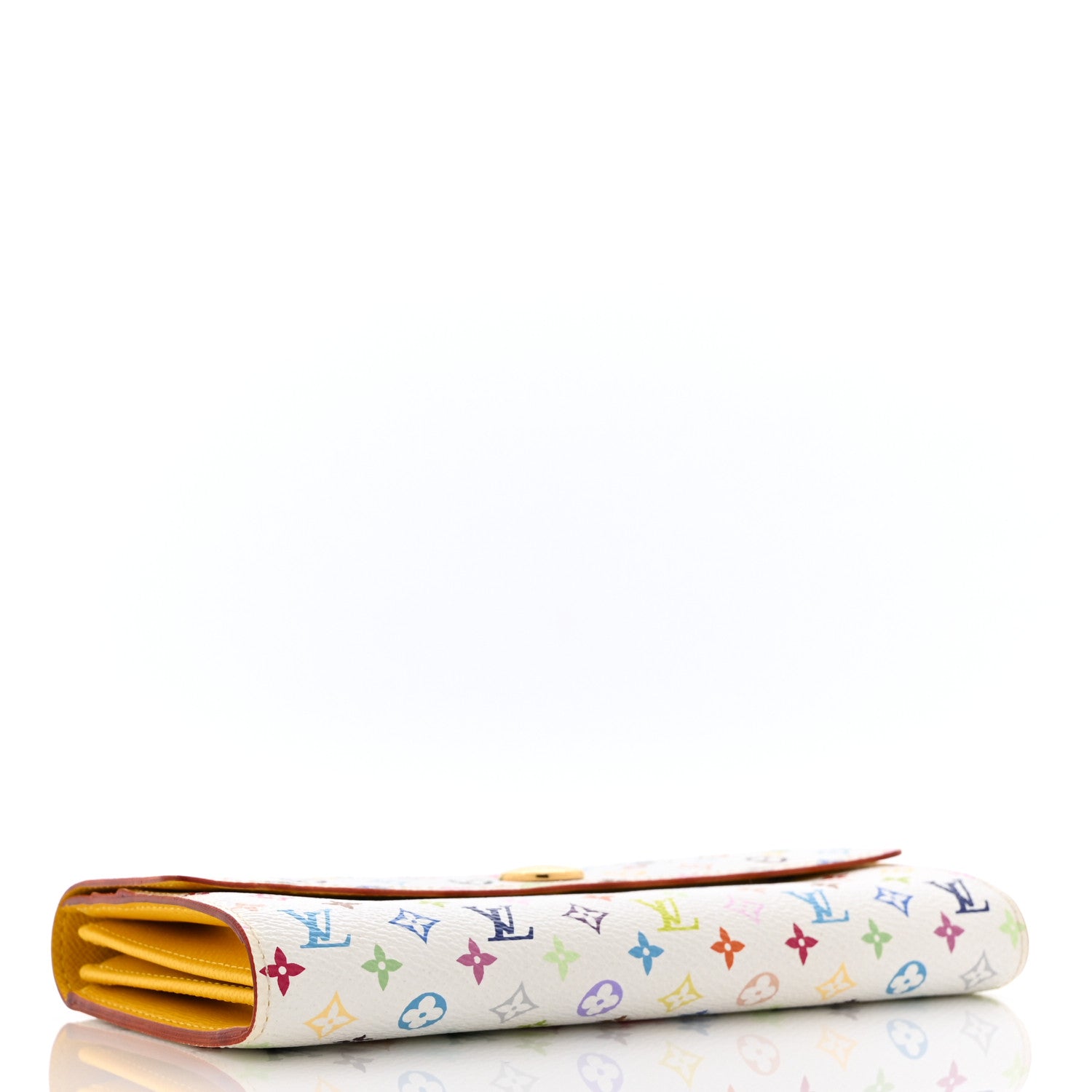 Louis Vuitton Monogram Multicolor Sarah Wallet White Citron 4 of 7