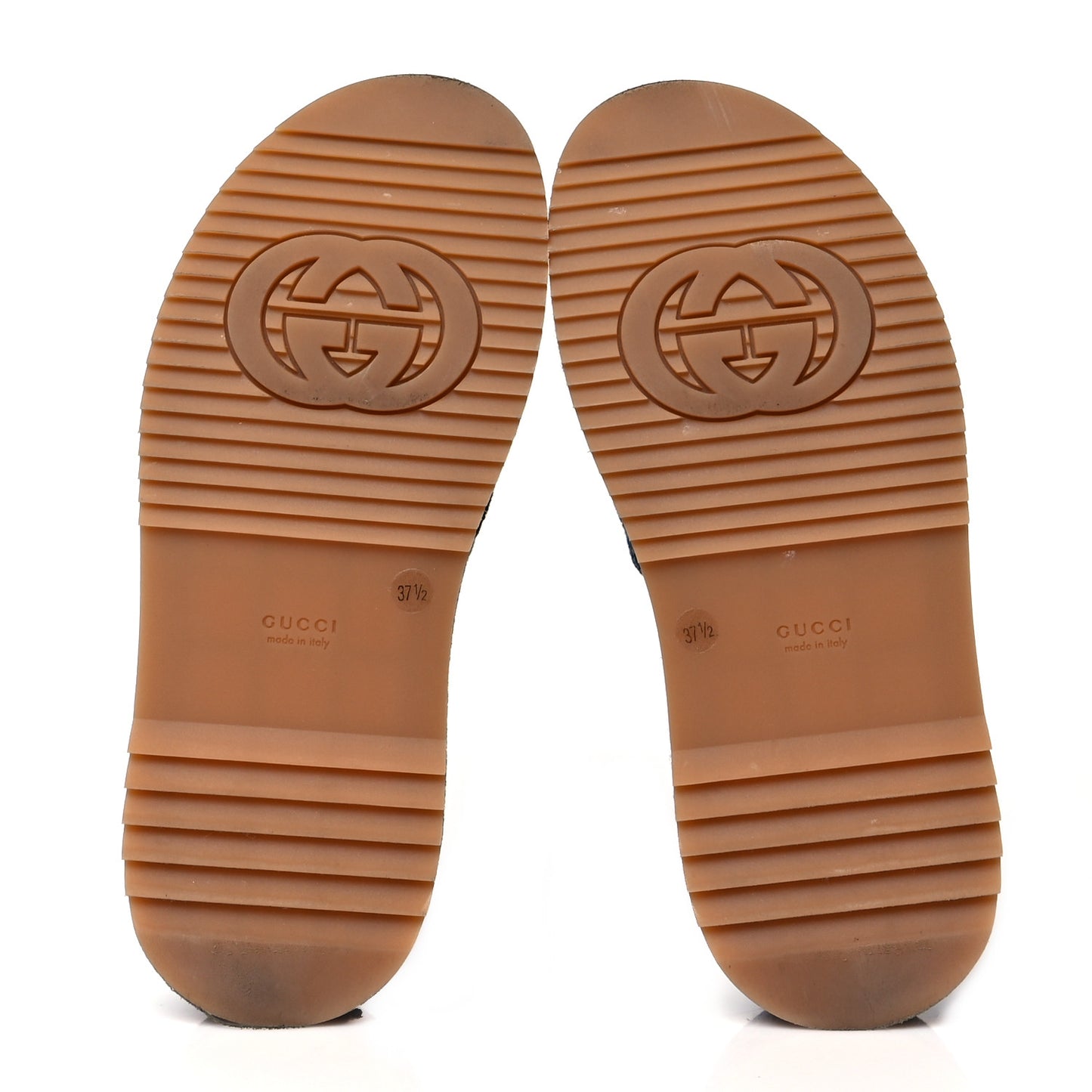 New Denim GG Monogram Angelina Platform 55mm Slide Sandals 37.5 Blue Tea