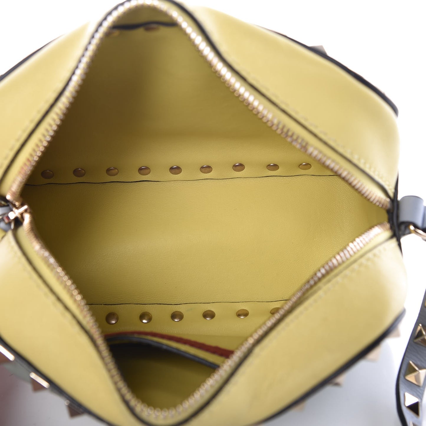 Calfskin Watercolor Rockstud Camera Crossbody Bag Rose Green Yellow Sky