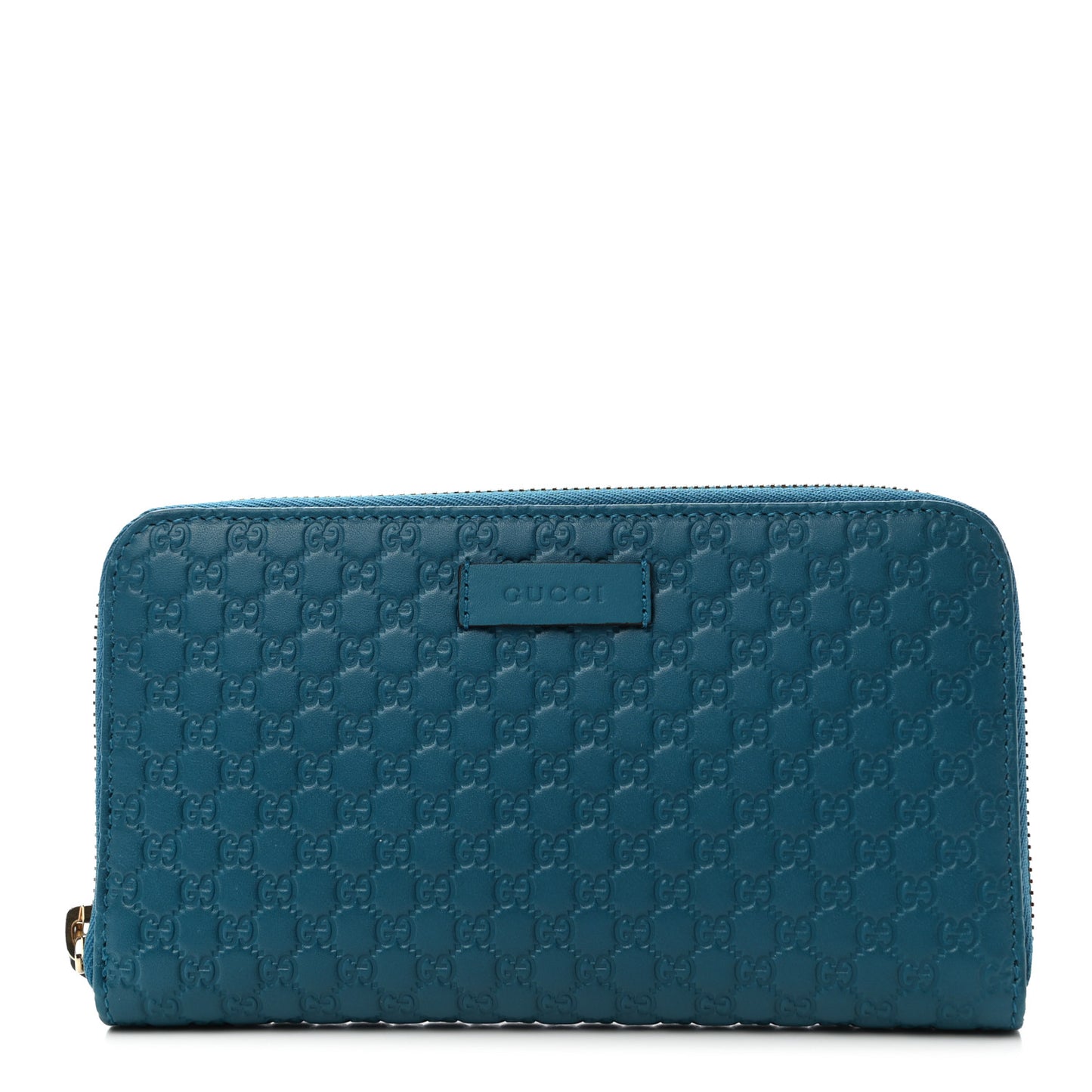 Microguccissima Zip Around Wallet Deep Cobalt