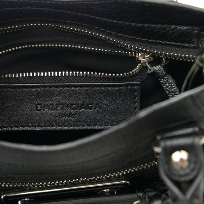 Balenciaga Chevre Silver Metallic Edge Hardware Mini City Black 6 of 10