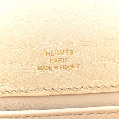 Hermes Ostrich Kelly Pochette Clutch Beton 7 of 16