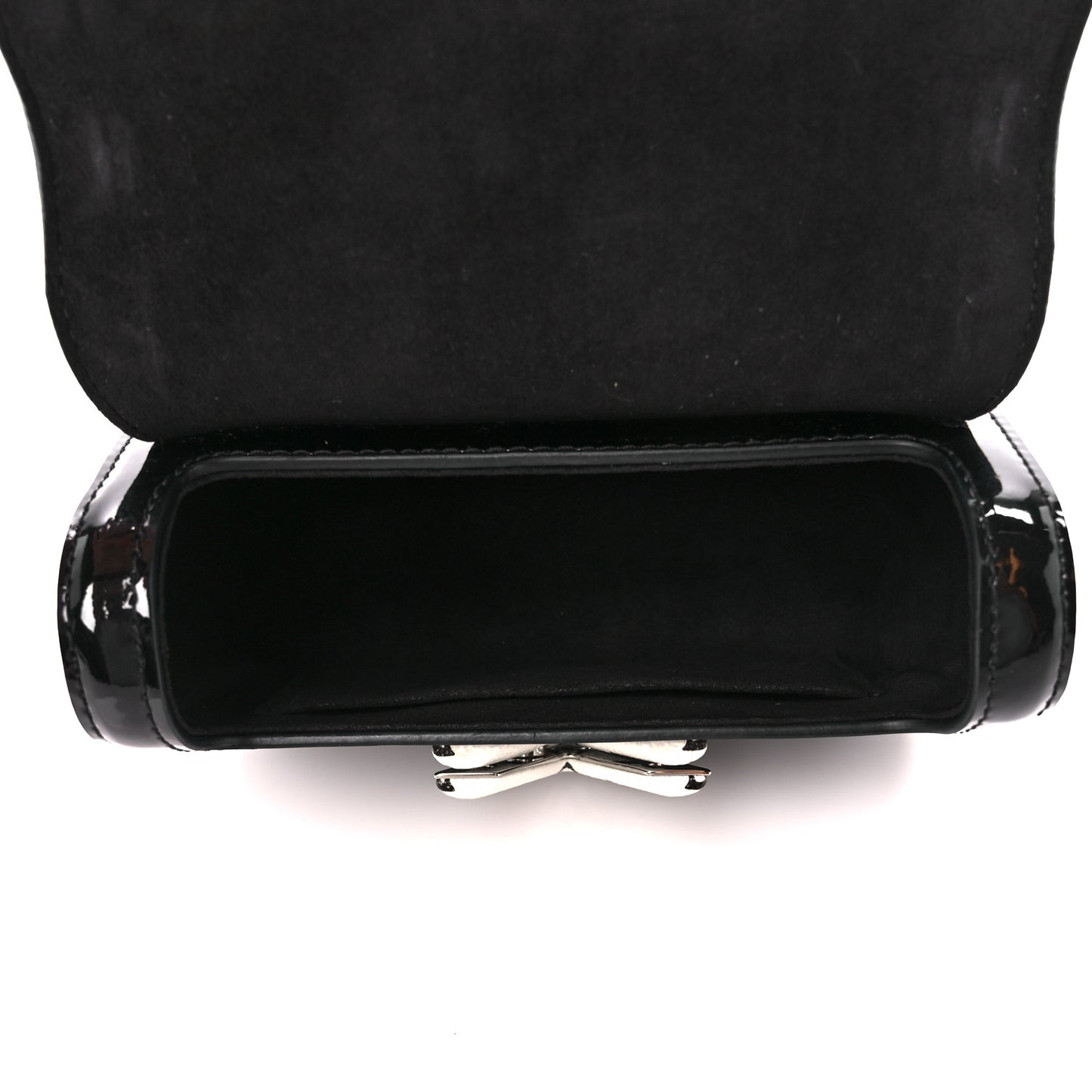 Patent Monogram Twist Shoulder Bag PM Black