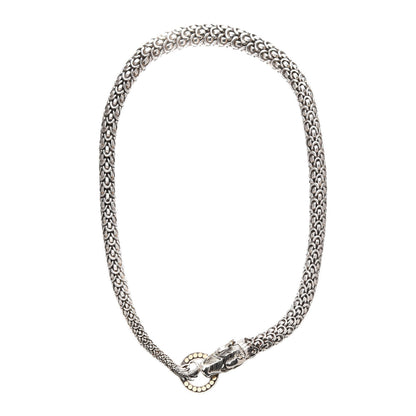 John Hardy Sterling Silver 18K Yellow Gold Naga Dragon Collar Necklace 2 of 5