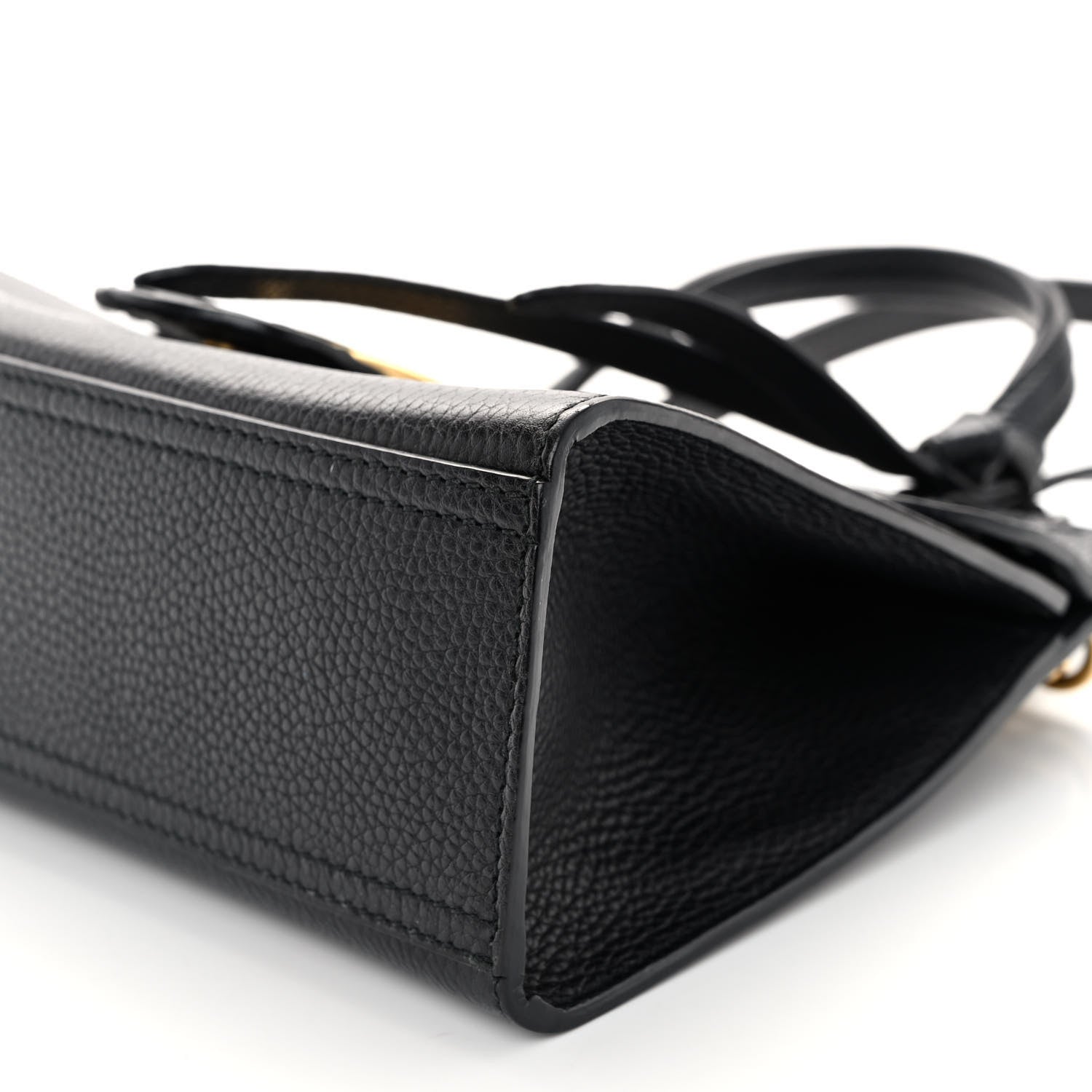 Gucci Calfskin Small GG Marmont Top Handle Bag Black 8 of 9