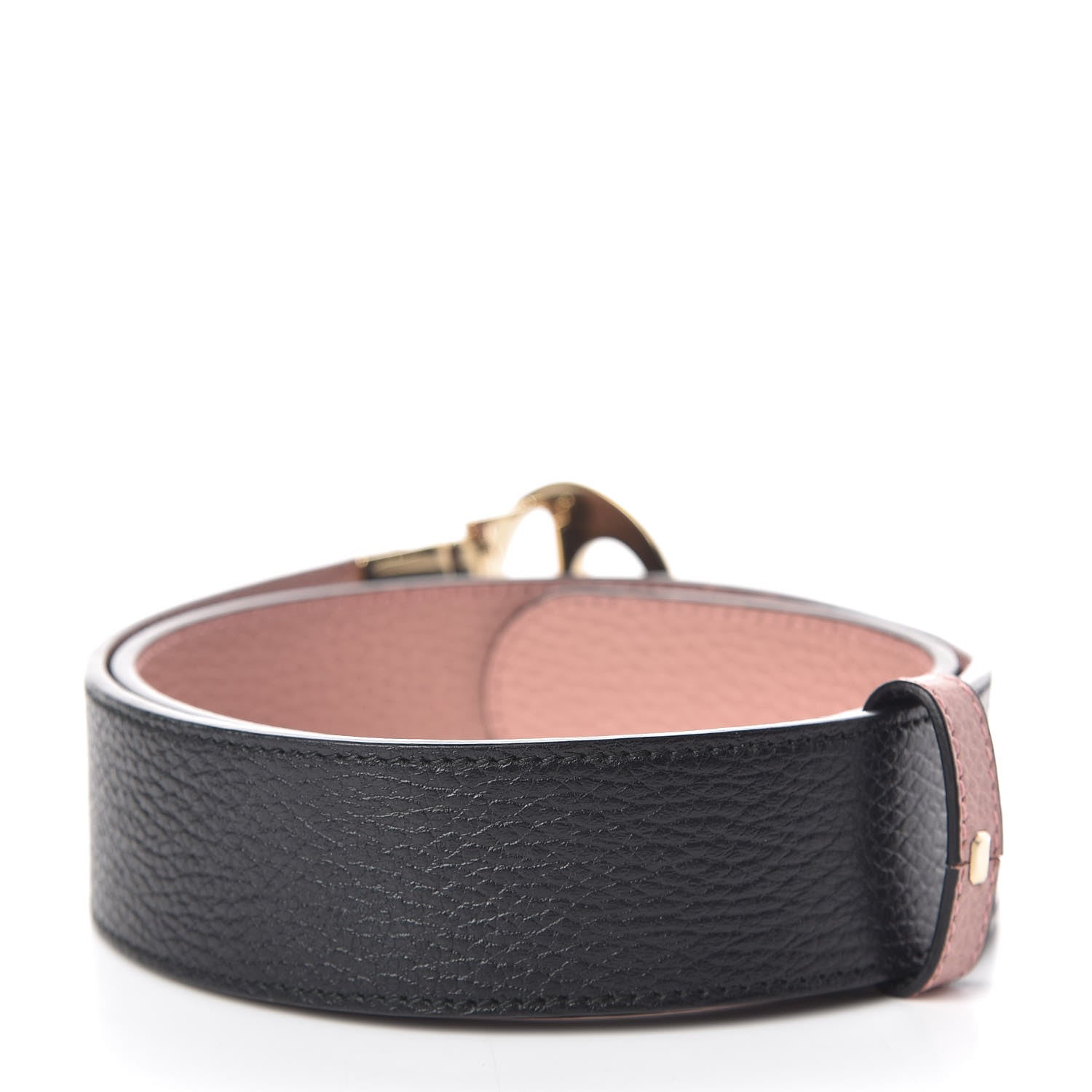 Gucci Calfskin 1973 Reversible Belt 75 30 Black Pink 3 of 6