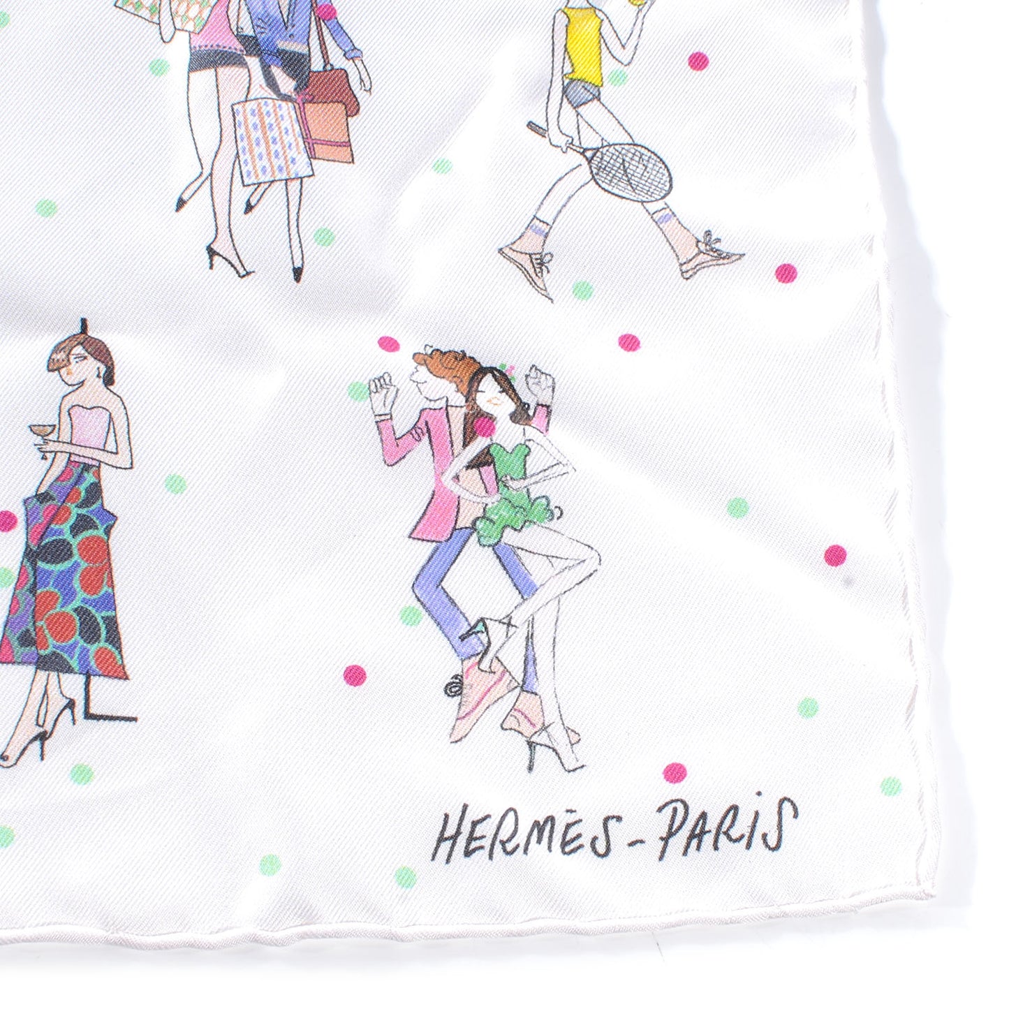 Silk Les Parisiennes De Kiraz Pocket Square Scarf