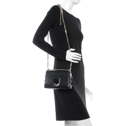Jimmy Choo Smooth Calfskin Lockett Petite Shoulder Bag Black 2 of 8