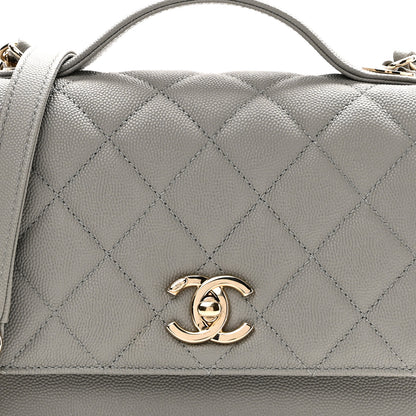 Chanel Caviar Quilted Medium Business Affinity Flap Grey 8 of 10
